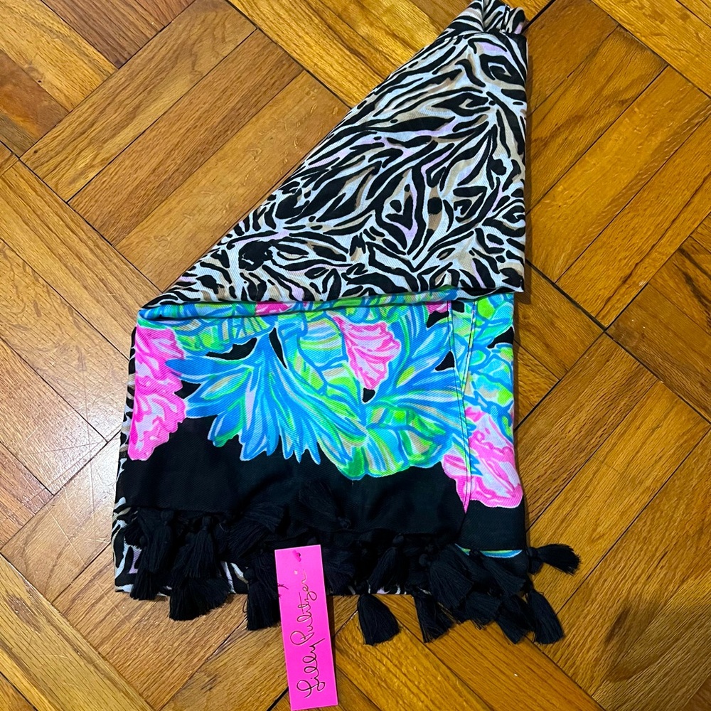 LILLY PULITZER Onyx Can You Zee Me Resort Scarf